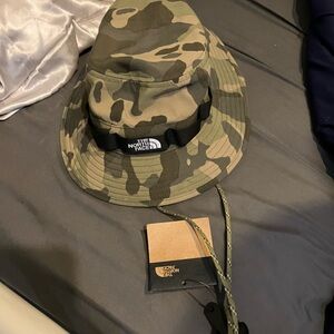 The north face green camo bucket hat